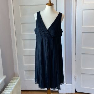 J. Crew | Dresses | J Crew Black Silk Chiffon Pleated Dress Size 6 |  Poshmark